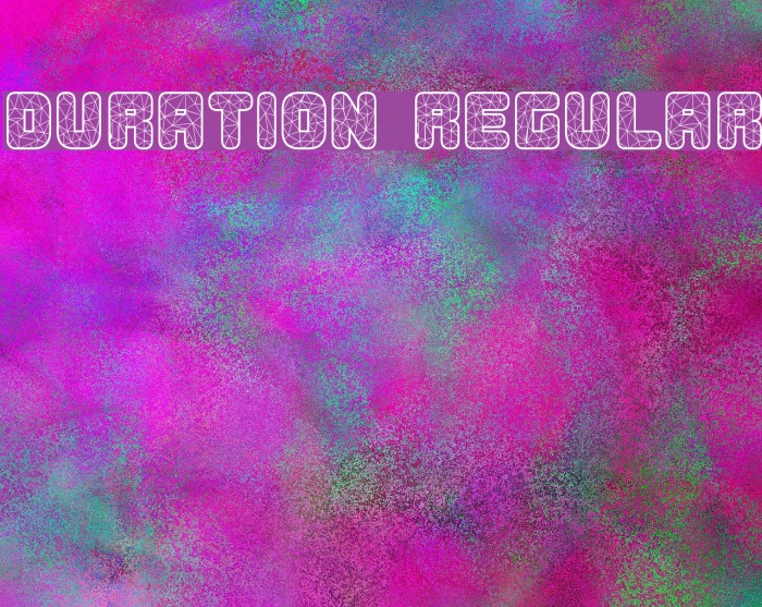 Duration Regular Font examples