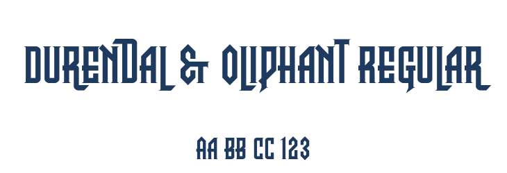 Durendal & Oliphant Regular Font Preview