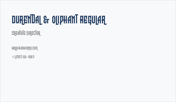 Durendal & Oliphant Regular Business Card