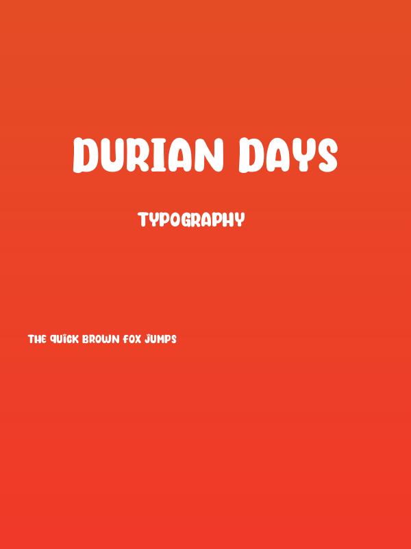 Durian Days Poster