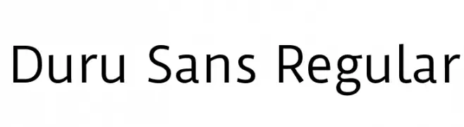 Duru Sans Regular  font caratteri gratis