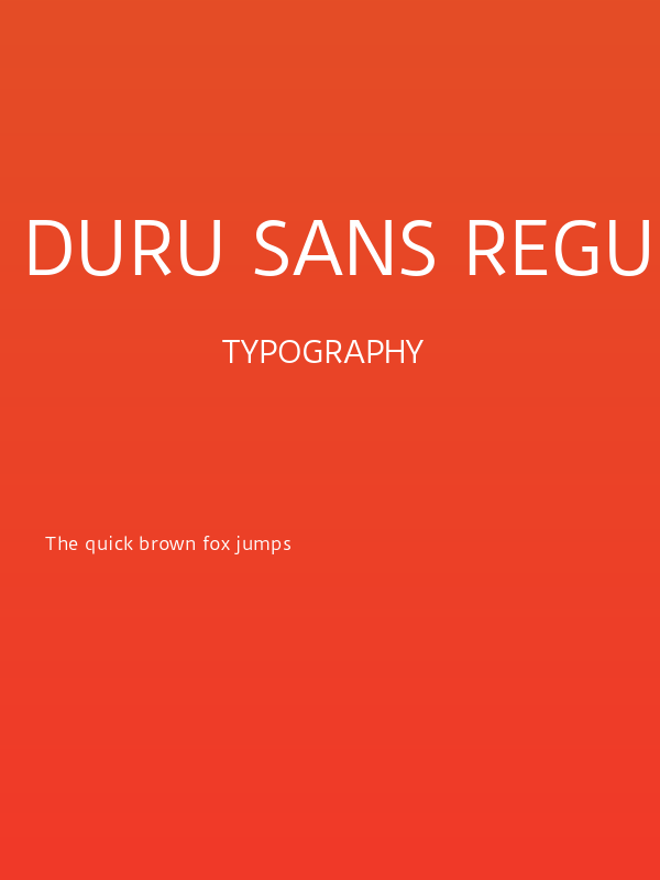 Duru Sans Regular Poster