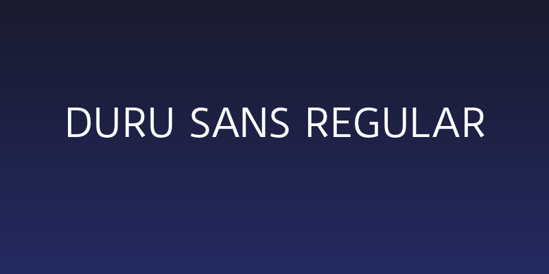 Duru Sans Regular Social Header