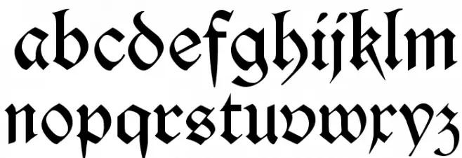 Durwent Caratteri MINUSCOLO