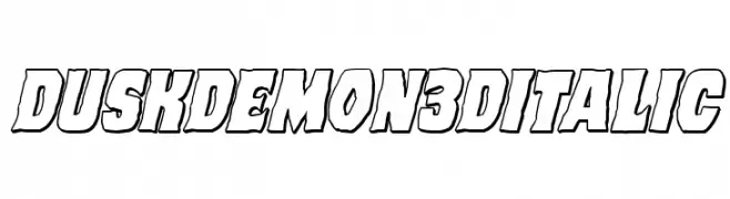 Dusk Demon 3D Italic  لخطوط تنزيل