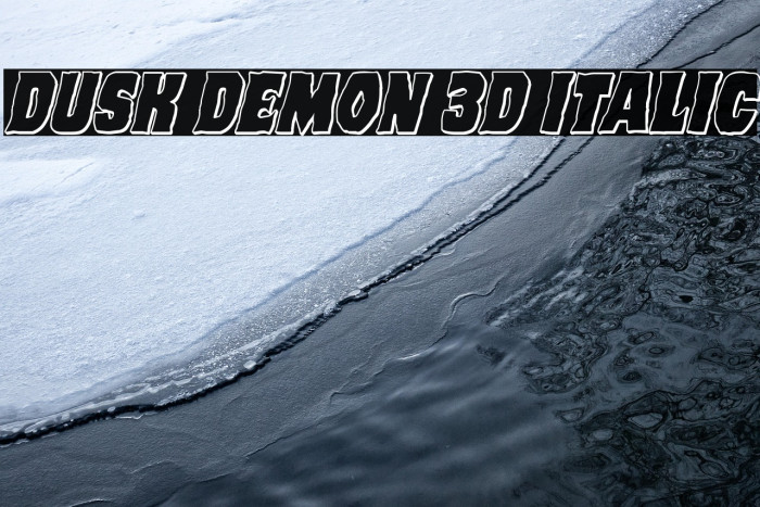 Dusk Demon 3D Italic Example 1