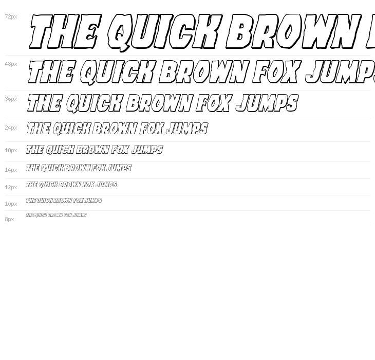 Dusk Demon 3D Italic Waterfall