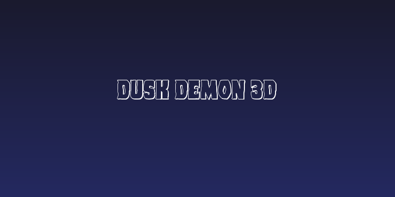 Dusk Demon 3D Social Header