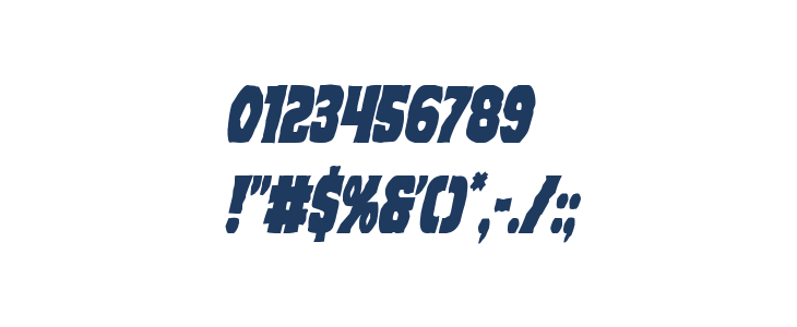 Dusk Demon Condensed Italic Other Characters