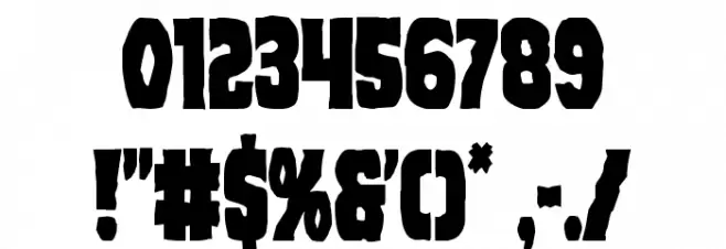Dusk Demon Condensed Font OTHER CHARS