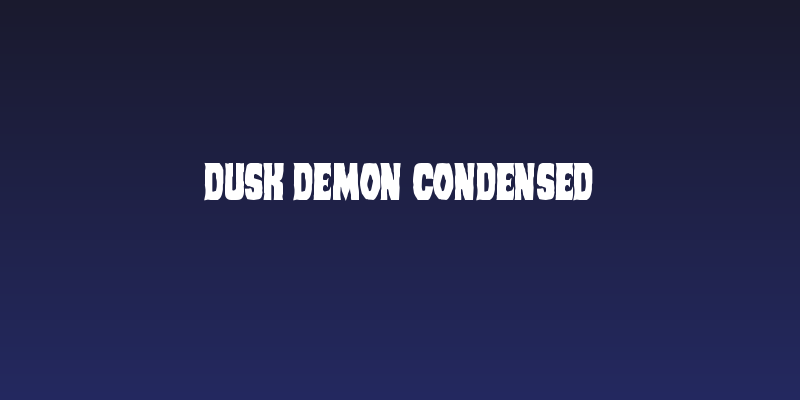 Dusk Demon Condensed Social Header