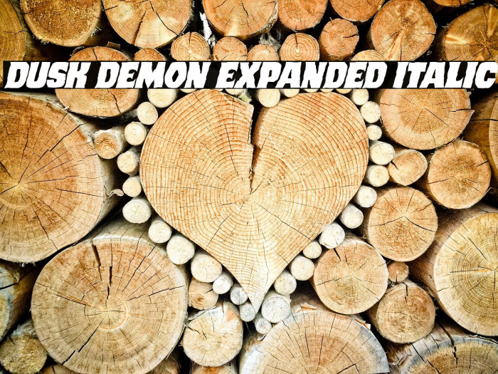 Dusk Demon Expanded Italic Example 1