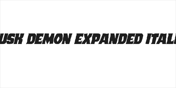 Dusk Demon Expanded Italic Logo