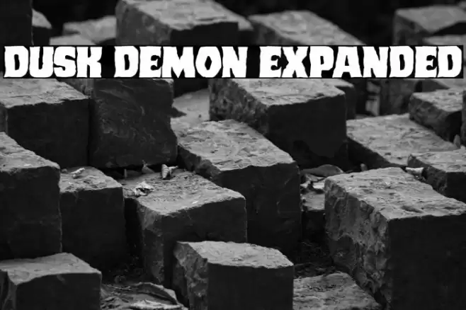 Dusk Demon Expanded Font examples