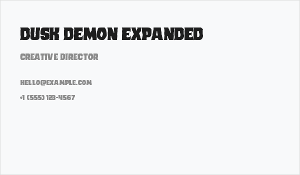 Dusk Demon Expanded Business Card