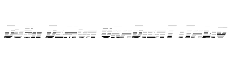 Dusk Demon Gradient Italic  font caratteri gratis