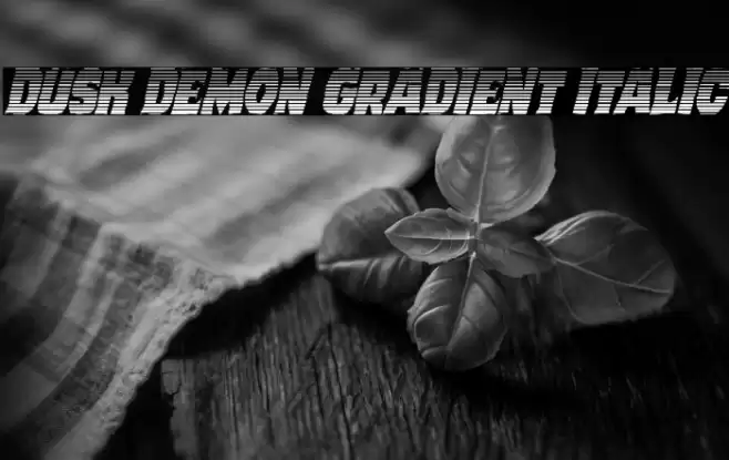 Dusk Demon Gradient Italic Font examples