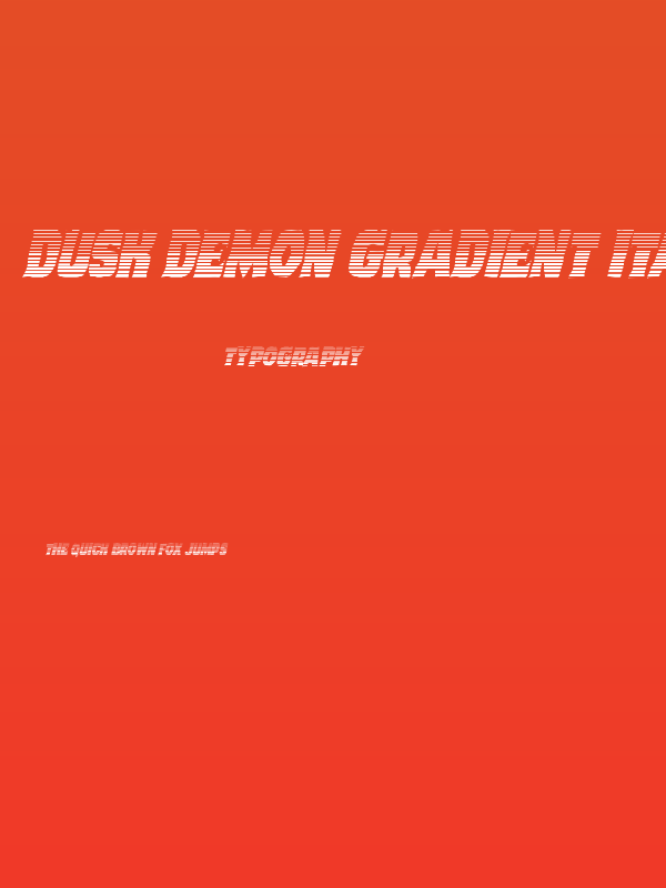 Dusk Demon Gradient Italic Poster