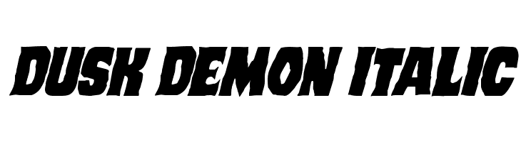 Dusk Demon Italic  フリーフォントのダウンロード