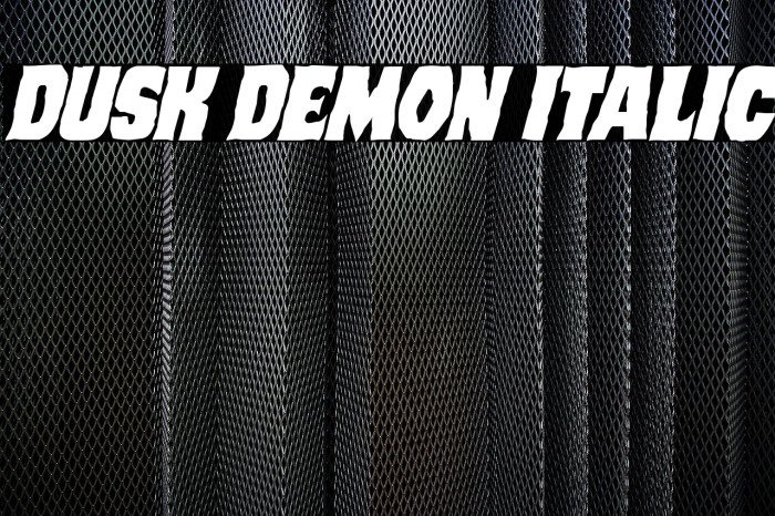 Dusk Demon Italic Example 1