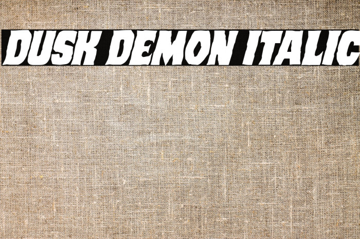 Dusk Demon Italic Example 2
