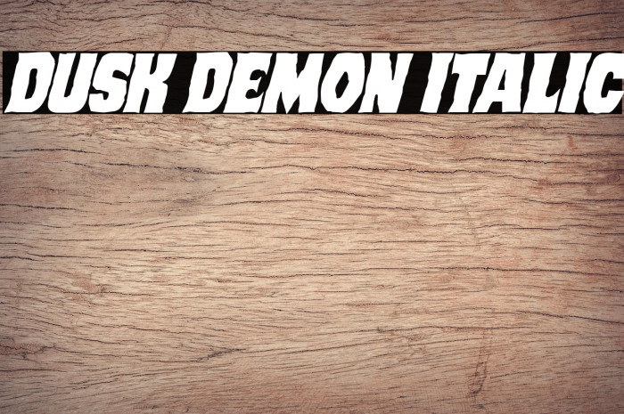 Dusk Demon Italic Example 3