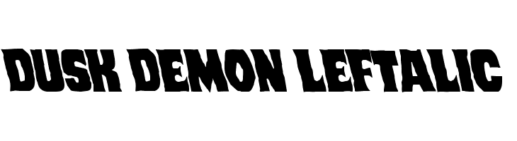 Dusk Demon Leftalic  免费字体下载