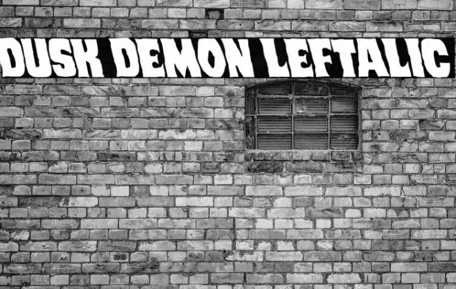 Dusk Demon Leftalic Font examples