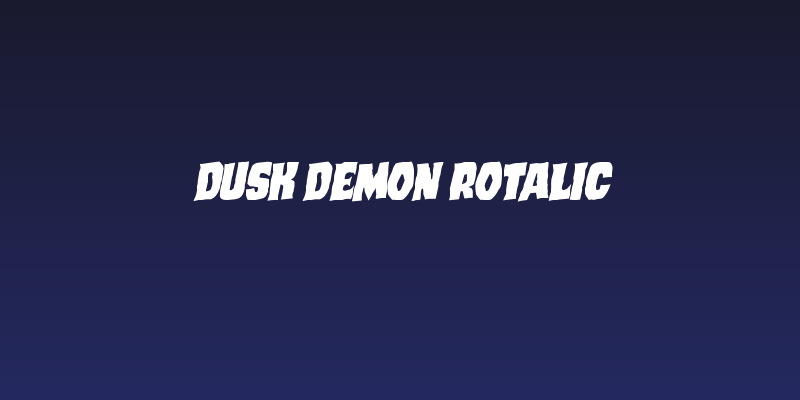 Dusk Demon Rotalic Social Header