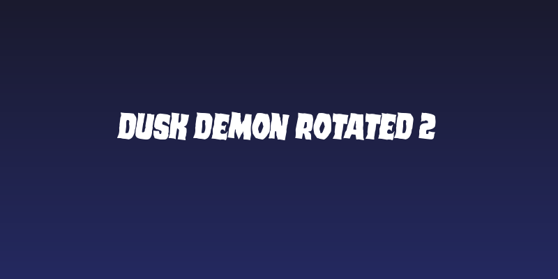 Dusk Demon Rotated 2 Social Header