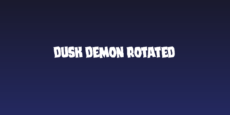 Dusk Demon Rotated Social Header