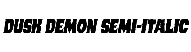 Dusk Demon Semi-Italic  les polices de caractères gratuit tlcharger