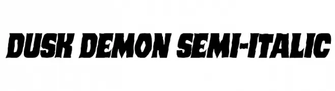 Dusk Demon Semi-Italic  font caratteri gratis