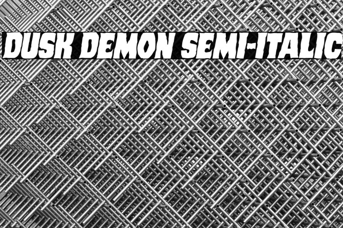 Dusk Demon Semi-Italic Example 1