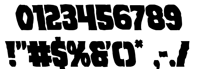 Dusk Demon Semi-Leftalic Font OTHER CHARS