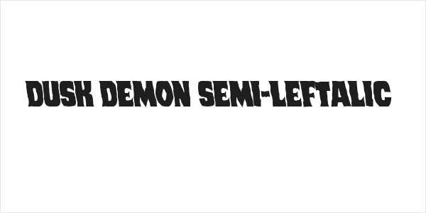 Dusk Demon Semi-Leftalic Logo