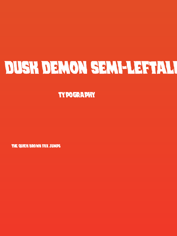 Dusk Demon Semi-Leftalic Poster