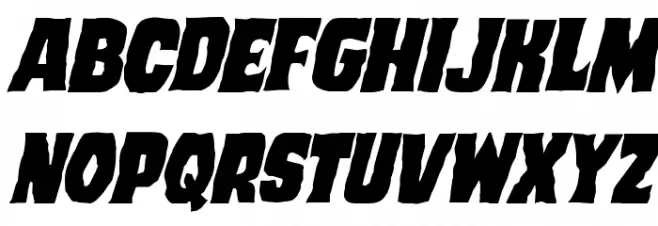 Dusk Demon Staggered Italic Polices MAJUSCULES