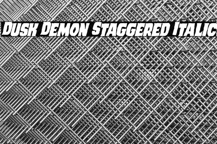 Dusk Demon Staggered Italic Example 2