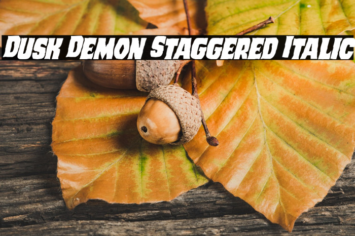 Dusk Demon Staggered Italic Example 3
