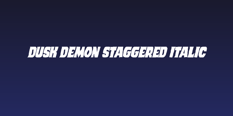 Dusk Demon Staggered Italic Social Header