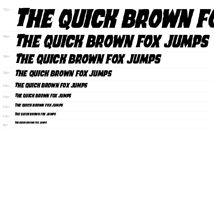 Dusk Demon Staggered Italic Waterfall