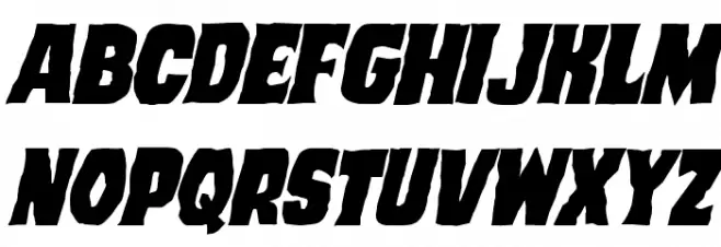 Dusk Demon Staggered Italic 字体 小写