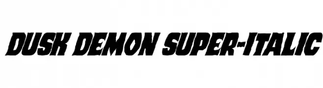 Dusk Demon Super-Italic  font caratteri gratis