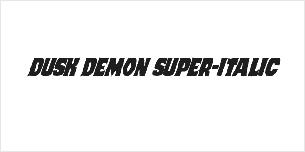 Dusk Demon Super-Italic Logo