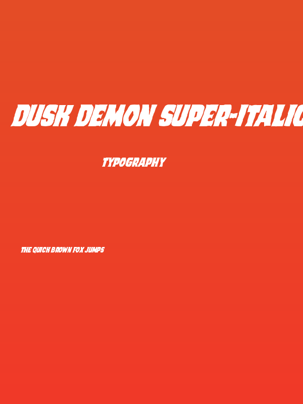 Dusk Demon Super-Italic Poster