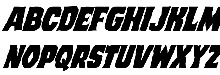 Dusk Demon Super-Italic Font LOWERCASE
