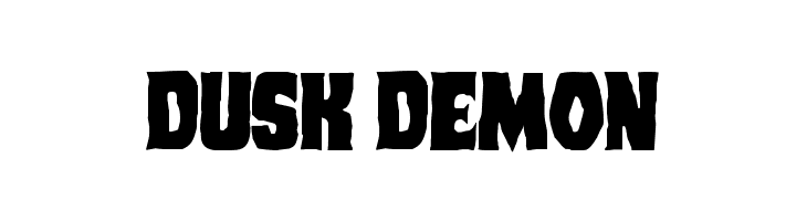 Dusk Demon  les polices de caractères gratuit tlcharger