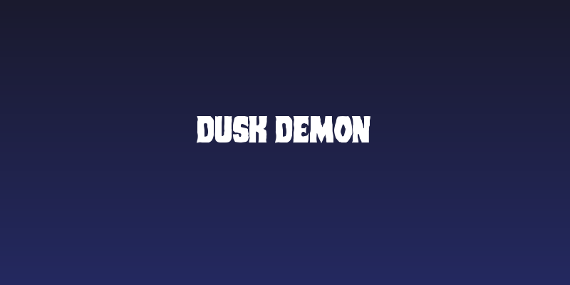 Dusk Demon Social Header