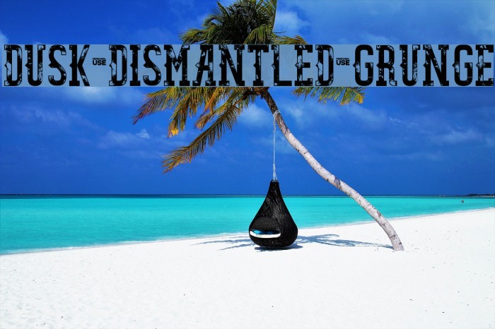 Dusk Dismantled Grunge Font examples